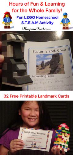 two pictures with legos and an advertisement for the children's book, how to build