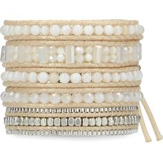 PRICES MAY VARY. WHITE LILY - G2F DESIGN White Lily Five Warp Bracelet is a five-layer wrap bracelet crafted handmade product with a combination of white genuine stones, crystals and nugget beads on the cream cord, this mix is the complement to any look or any bracelet stack waiting to be added to your look. G2F DESIGN truly brings you a new experience which aesthetic fashion meets practicality matched with a variety of styles. QUALITY MATERIALS - G2F DESIGN Bracelet comes in many different styl Crystals Amazonite, Bracelets Summer, Hippie Bracelet, Gems Crystals, Boho Wrap Bracelet, Layered Bracelet, Semiprecious Stone Jewelry, Hippie Bracelets, Design Bracelet