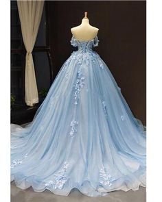 If you need rush order service, please let us know.  Custom size/color and Rush Order are available, and no extra cost. Material:Tulle Color:Blue Hemline: Floor Length, Back Details: Laec-up Delivery times: Processing time:    2-3 weeksShipping time:       3-5 working days Custom Measurements For custom size, please le Blue Wedding Dress, Prom Dresses Long Lace, Light Sky Blue, Lace Ball Gowns, Corset Dress Prom, Lace Prom Dress, Blue Evening Dresses, Blue Wedding Dresses, Blue Tulle