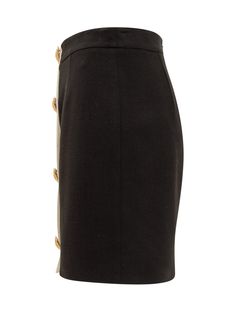 Black mini skirt. Closure on the back with zip. Golden heart details on the front. Slim fit.Composition: Outside:, 63% Viscose, 35% Wool, 2% Elastane Lining:, 83% Acetate, 17% Silk Luxury Mini Skirt For Workwear, Chic Fitted Skirt With Concealed Front Fastening, Fitted Office Skirt With Concealed Fastening, Elegant Mini Skirt With Side Zipper, Luxury Formal Mini Skirt, Workwear Mini Skirt With Side Zipper, Chic Workwear Mini Skirt With Side Zipper, Luxury Lined Mini Skirt, Luxury Lined Mini Skirt For Work