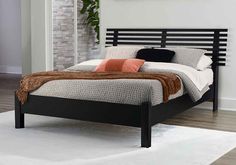 the bed is made up and ready for someone to use it in their home or office