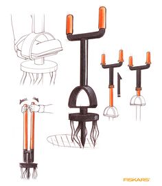 a drawing of some kind of object with candles on it's legs and feet