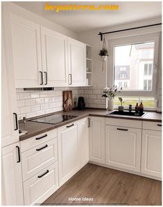 the kitchen is clean and ready for us to use in its new owner's home