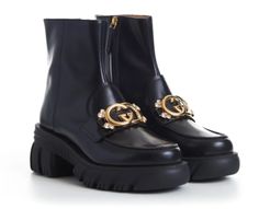 Gucci Mid Heel Ankle Boot With Belt 'Black Leather' 700270-DKS00-1000 Mid Heel Ankle Boots, Belt Black, Mid Heel, Heeled Ankle Boots, Black Belt, Ankle Boot, Black Leather, Gucci, Heels