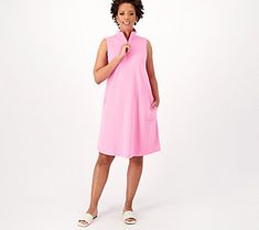 This pretty dress is ready to be paired with anything from sandals to sneakers. Throw on a jacket or shawl and watch your look evolve. From Isaac Mizrahi Live!TM. Versatile Cotton Spring Dresses, Versatile Cotton Dress For Spring, Versatile Daywear Dresses For Spring, Versatile Spring Daywear Dresses, Versatile Knee-length Summer Dress, Three Quarter Sleeve Shirt, Lace Top Blouse, Amanda Uprichard Dress, Chambray Tunic