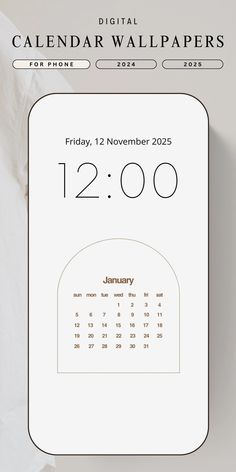 2024 2025 Calendar Wallpaper Digital Minimal iPhone Wallpaper Monthly Digital Desktop Background Calendar Android Background for Phones - Etsy Minimal Iphone Wallpaper, 12 November, Digital Calendar, Desktop Background, Backgrounds Desktop