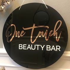 Round 3D Acrylic Business Sign - VividEditions Acrylic Business Sign, Wax Studio, Salon Suites Decor, Esthetician Room, Led Logo, Salon Names, Lash Room, Salon Suites, Beauty Room Decor