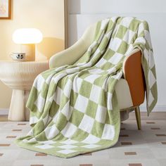 PRICES MAY VARY. Ultra Soft Knit Throw Blanket - Our checkered throw blankets are made from microfiber feather yarns that are soft, smooth and have a velvety rich texture, whether you're snuggling up on a bed or sofa, our blankets will give you a great experience. Reversible Checkered Throw Blanket - This checkered throw blanket is brushed on both sides for extra softness and comfort, perfect for all seasons. The classic checkerboard pattern, attractive appearance, make it not only practical but Checkered Throw Blanket, Checkered Blanket, Fuzzy Throw Blanket, Plaid Blankets, Green Throw Blanket, Modern Blankets, Plaid Throw Blanket, Green Blanket, Sofa Bed Decor