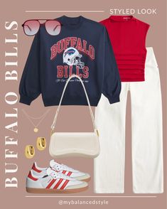 Football Fashion Buffalo Bills Outfit Idea Summer fashion Summer style Women’s leggings Women’s accessories Summer accessories Women’s loungewear Women’s sneakers Neutral sneakers Marc jacobs Spanx Summer sneakers Two piece sets Everyday Tote Women’s fashion Affordable fashion Belt bags Women’s denim jeans Distressed denim Fashion tote bags Women’s sandals Women’s swimsuits Amazon pool floats  #LTKSaleAlert#LTKSeasonal#LTKStyleTip https://liketk.it/4Nl69 Buffalo Bills Game Outfit Woman, Buffalo Bills Outfit Woman, Fall Football Game Outfit, Wag Outfits