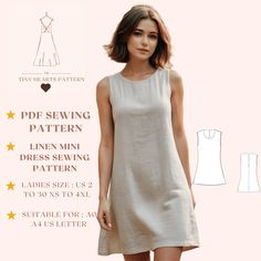 the sewing pattern for this dress is easy to sew