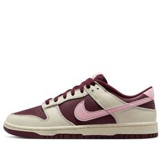 The Nike Dunk Low Premium ‘Valentine’s Day’ celebrates the season of love with a unique color palette. Crafted from an all-leather upper, this low-top features a burgundy base contrasted with contrastive soft pink accents throughout. Referencing traditional basketball design cues, the shoe sits atop a durable rubber cupsole in vintage off-white and maroon hues. As useful as it is stylish, the Nike Dunk Low Premium ‘Valentine’s Day’ shoes are sure to be a go-to for seasonal festive occasions.
DR9705-100 (SNKR/Skate/Unisex/Low Top/Non-Slip/Wear-resistant) Nike Valentines, Dunk Low Nike, Season Of Love, Nike Design, Womens Basketball Shoes, Shoe Wishlist, Basketball Design, Cute Nike Shoes, Nike Sb Dunks Low