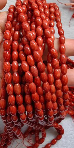 material:natural coral quantity:one strand 16inch=50+pcs  size:approx.4-8mm note:have larger stock and offert wholesale price. Cheap Red Oval Beads, Luxury Red Oval Beads, Luxury Artisan Orange Beads, Unique Luxury Orange Beads, Amazon Beads, Handmade Ceramic Jewelry, Nouveau Jewelry, Tibetan Jewelry, Fruit Dishes