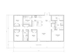 the floor plan for a two bedroom, one bathroom apartment with an attached kitchen and living room