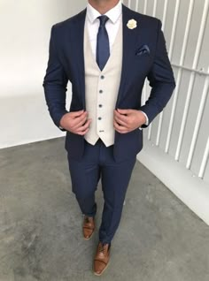 Groom Suit Navy, Blue Groomsmen Suits, Navy Suit Wedding, Wedding Groomsmen Attire, Mens Wedding Attire