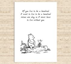 a winnie the pooh birthday card with a quote