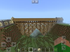 an image of a bridge in minecraft