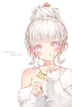 1UPクリエイターセレクションvol.165 - ryota | いちあっぷ Pink Eyes, White Hair, Hair, Anime, Pink, White