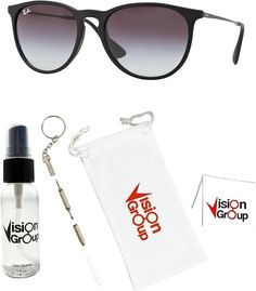 Invest in the Ray-Ban RB4171 Erika Sunglasses for a sophisticated look and perfect vision all year round. Simplicity, elegance and comfort combined. ➤ Bundle includes: cloth pouch for glasses + lens cleaner spray + lens cleaning cloth + glasses repair kit. Perfect Vision, Lens Cleaner, Cloth Pouch, Cleaning Cloth, Black Green, Ray Ban, Ray Bans, Spray, Bundles