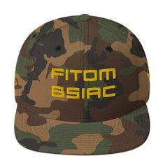 Elevate your style with our Snapback Hat, where classic design meets contemporary flair. Perfect for casual outings or energetic adventures, this hat combines comfort and durability. Key features include: - Classic fit with a flat brim - Premium materials: 80% acrylic and 20% wool, or 60% cotton and 40% polyester for the Green Camo variant - High-profile, structured 6-panel design with embroidered eyelets - Easy-adjust plastic snap closure for a one-size-fits-most fit - Unique green undervisor f Fitted Snapback Hat For Streetwear, Fitted Snapback Streetwear Hats, Fitted Flat Brim Hat For Streetwear, Fitted Snapback Outdoor Hats, Fitted Snapback Hat With Flat Brim For Outdoor, Fitted Flat Bill Snapback Hat For Outdoor, Fitted Flat Brim Snapback Hat For Outdoor, Green Camo, Panel Design