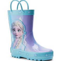 New Without Box Size 2-3 Frozen 2 Rain Boot Rubber Upper Pull Tabs On Collar For Easy On/Off Character Art On Boot Shaft Featuring Anna And Elsa Material: Rubber/Leather Frozen 2 Characters, Elsa Snowflake, Polka Dot Rain Boots, Girls Cowgirl Boots, Winter Boots Women Waterproof, Frozen 2 Anna, Toddler Winter Boots, Disney Princess Toddler, Barbie Playsets