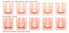 the different types of nose shapes are shown