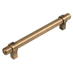 an antique brass finish pull handle on a white background with clipping for text or image