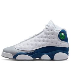 (GS) Air Jordan 13 Retro 'French Blue' DJ3003-164 (SNKR/Basketball) Blue Sporty Sneakers For Sports Events, Blue Low-top Basketball Shoes For Sports Season, Blue Low-top Basketball Shoes, Sporty Jordan Shoes For Light Sports, Sporty Blue Basketball Shoes, Blue Breathable Basketball Sneakers, Blue Breathable Sneakers For Basketball, Blue Sporty Basketball Shoes, Breathable Blue Sneakers For Basketball