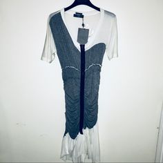 This Amazing Dress Is From Alexander Mcqueen’s Mcq Collection. It Is A Work Of Art That Has Draping, Rushing , And Gathering Details In The Fabric. The Dress Is So Very Soft Made Of Mainly Viscose And Cotton. Dress Stretches To Form Fit The Body! Exposed Working Zipper Detail. Never Been Worn. 100% Handmade In Italy. Comes With Velvet Logo Hanger. Length 40” One Of My Favorite Pieces I’ve Ever Owned! White Ruched Dress With Short Sleeves, White Ruched Short Sleeve Dresses, White Ruched Midi Dress With Short Sleeves, Alexander Mcqueen Dresses, Zipper Detail, Ruched Dress, Alexander, Alexander Mcqueen, Nice Dresses