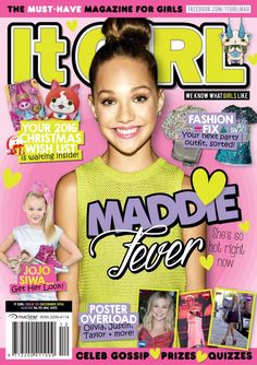 a magazine cover with a girl on it