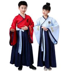 Traditional Ceremonial Sets For Spring, Traditional Summer Sets With Kimono Sleeves, China Traditional Clothes, Chinese Outfits Traditional, Chinese Costume For Kids, Hanfu Male Chinese Style, Traditional Chinese Hanfu Men, Chinese Dress For Kids, Traditional Chinese Tang Suit Men