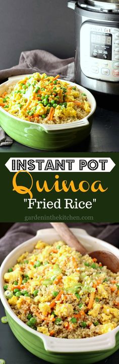 this instant pot quinoa fried rice is so easy to make and it's the perfect side dish