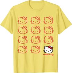 Hello Kitty Real T-Shirt Solid colors: 100% Cotton; Heather Grey: 90% Cotton, 10% Polyester; All Other Heathers: 50% Cotton, 50% Polyester Imported Pull On closure Machine Wash Officially Licensed Sanrio Hello Kitty Apparel Lightweight, Classic fit, Double-needle sleeve and bottom hem Heather Grey