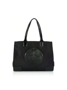 The iconic Ella nylon tote bag in miniature size is highlighted with faux patent leather trim and the signature logo. 
Top magnetic closure 
Dual handles 
Two inside pockets 
Nylon/synthetic 
Imported 
SIZE 
Handle drop, about 6" 
12" W x 9.5" H x 3.5" D 
ABOUT THE BRAND 
Since debuting her brand in 2004, New York-based designer Tory Burch has made an impact on the fashion world with her handbags and shoes, and playful-yet-polished clothing. Today, Burch remains inspired by color and travel, wit Black Shoulder Bag With Logo Hardware In Coated Canvas, Black Coated Canvas Shoulder Bag With Logo Hardware, Canvas Shoulder Bag With Logo Hardware For Shopping, Canvas Tote Shoulder Bag With Logo Hardware, Tan Shoulder Bag With Logo Hardware, Double Handle Coated Canvas Shoulder Bag With Logo Hardware, Tan Tote Shoulder Bag With Logo Hardware, Tan Shoulder Bag With Double Handle And Logo Hardware, Tan Shoulder Bag With Logo Hardware For Shopping