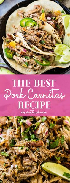 the best pork carnitass recipe with avocado and cilantro