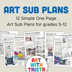 art sub plans for students to use with their own artwork and crafting supplies, including paper