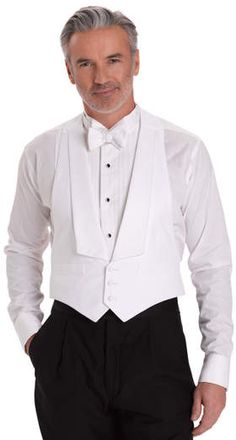 Brooks Brothers White Cotton Pique Tuxedo Vest Mens Formal Vest, Vest And Bow Tie, Formal Vest, Wedding Suits Groom, White Tuxedo, Mens Formal Wear, Mens Formal