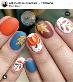 Bio Sculpture Nails, Turkey Nails, Fall Thanksgiving Nails, Pumpkin Nail Art, Thanksgiving Nail Designs, Thanksgiving Nail Art, Pumpkin Nails, Rose Nails, Thanksgiving Nails