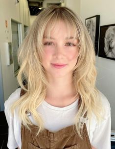 Wispy Fringe Bangs With Layers, Layers Thick Wavy Hair, Light Fringe Bangs, Wispy Bangs Round Face, Bangs Haircut Ideas, Bangs Haircut, Light Bangs, Bangs Wavy Hair, Cute Bangs