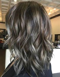 blending in greys in brown hair pictures - Yahoo Image Search Results Ashy Brown Highlights On Dark Hair, 2024 Haircolor, Blended Brunette, Sandy Brown Hair Color, Brown Hair Pictures, Highlights Styles, Grey Transition