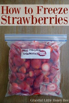 the cover of how to freeze strawberries