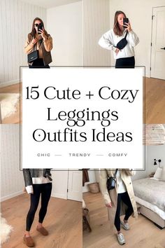 Comfy Leggings Outfit, Trendy Winter Fits, Comfy Legging Outfits, Casual Leggings Outfit, Leggings Outfit Ideas, Leggings Outfit Winter, Outfit Ideas For Fall, Comfy Fall Outfits, Leggings Outfit Casual