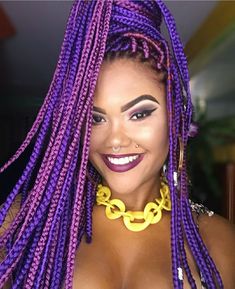 Unicorn Braids, Bob Box Braids Styles, Bob Box Braids, Red Box Braids, Blonde Box Braids, Breaking Hair, Short Box Braids, Long Box Braids