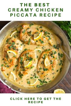 Creamy Chicken Piccata Recipe, Creamy Chicken Piccata, Lemony Chicken, Lemon Chicken Piccata, Pan Seared Chicken Breast, Piccata Recipe, Chicken Piccata Recipe, Lemon Butter Chicken, Seared Chicken Breast