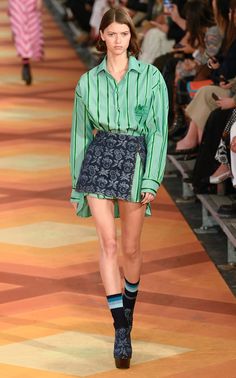 Etro Runway, Outfit Layering, Fashion Week 2024, Shirt Mini Dress, Fashion Aesthetics, Spring Fashion Outfits, Summer Fashion Trends, Mini Shirt Dress, Luxury Goods