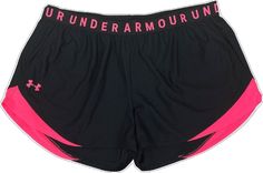 Pink Under Armour Athletic Shorts For Workout, Pink Under Armour Workout Bottoms, Under Armour Pink Workout Bottoms, Under Armour Pink Athletic Shorts For Workout, Under Armour Pink Sports Shorts, Under Armour Pink Athletic Shorts With Built-in Shorts, Black Spandex Shorts, Under Armour Running, Running Shorts Women