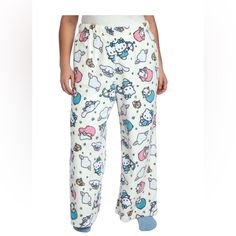 Plus Size Hello Kitty & Friends Pajama Pants, Size 2x New With Tag Hello Kitty Print Long Pants Sleepwear For Loungewear, Cute Hello Kitty Print Pants For Pajama Party, Cute Pants With Hello Kitty Print For Pajama Party, Cute Cotton Lounging Pants, Cute Loungewear Pants With Elastic Waistband, Casual Bottoms For Bedtime, Hello Kitty Print Bottoms For Pajama Party, Cute Hello Kitty Print Bottoms For Pajama Party, Cute Hello Kitty Print Loungewear Bottoms