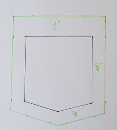 a drawing of a square in the middle of a rectangle