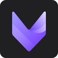 an icon with the letter m on it in purple and black colors, that appears to be made up of wavy lines