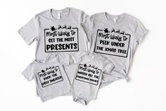 48 Quotes Most Likely Christmas Shirts, Most Likely to Shirts, Custom Matching Family Shirts, Funny Christmas Gift, Vintage Christmas Tshirt Most likely to Christmas Family Matching Shirt-Christmas matching Tee-Christmas Shirts for Family-Christmas Group Shirt- Matching Family Tee Most Likely To Shirts -Family Matching Christmas Shirt-Funny Christmas Family Shirts -Matching Christmas Shirt-Most likely to christmas shirt For Sweatshirts follow the link below https://www.etsy.com/listing/1787125728/most-likely-to-custom-christmas * High quality and super soft, comfortable shirt. Made with top-of-the-line vinyl and pressed with a professional grade heat press. * Please check all color and size charts before place the order. Since all shirts are custom made based on your selection, I don't acc Most Likely To Christmas Shirts Funny, Most Likely To Christmas Shirts Svg Free, Mostly Likely Christmas Shirts, Family Matching Graphic T-shirt For Holiday, Festive Family Matching T-shirt For Holidays, Matching Christmas Shirts, Family Shirts Matching, Family Tees, Funny Christmas Gifts