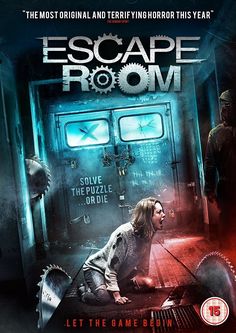 escape room on dvd with the movie poster